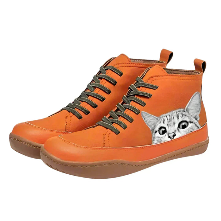 Chloé™ | Bottines en cuir pour amoureuses des chats