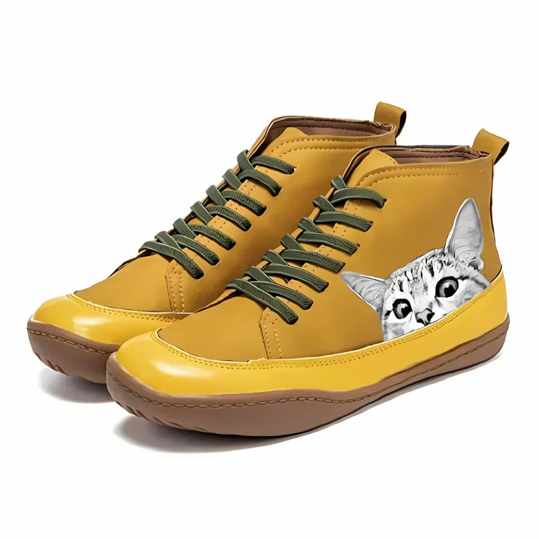 Chloé™ | Bottines en cuir pour amoureuses des chats