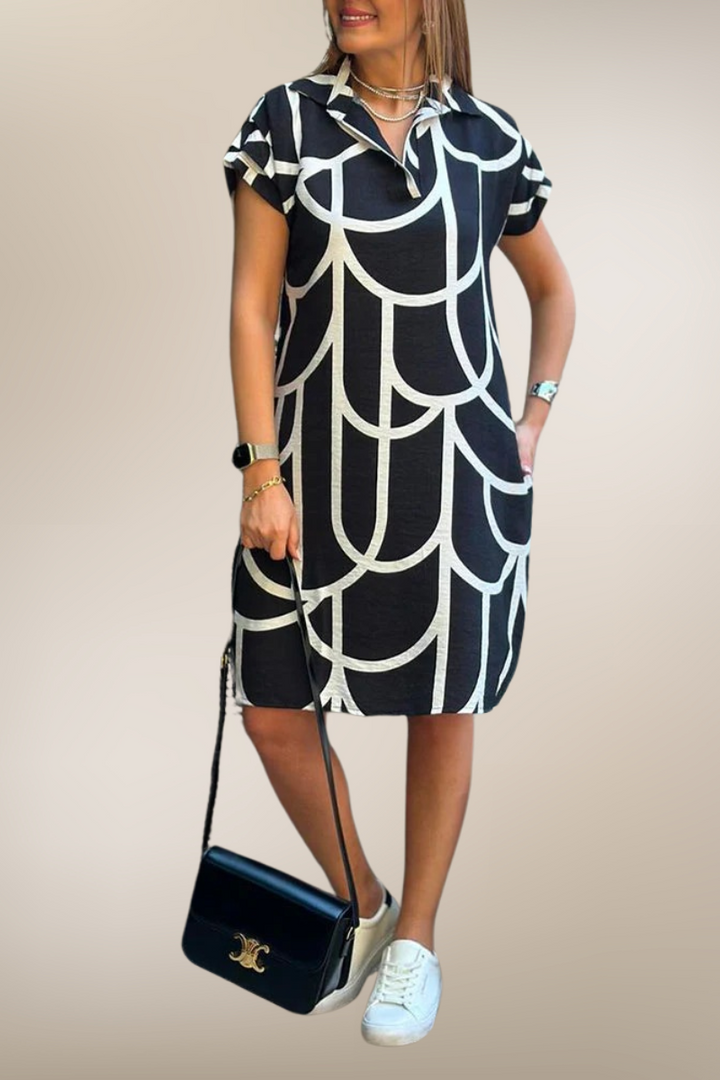 Zoë – Robe d’été fluide imprimée
