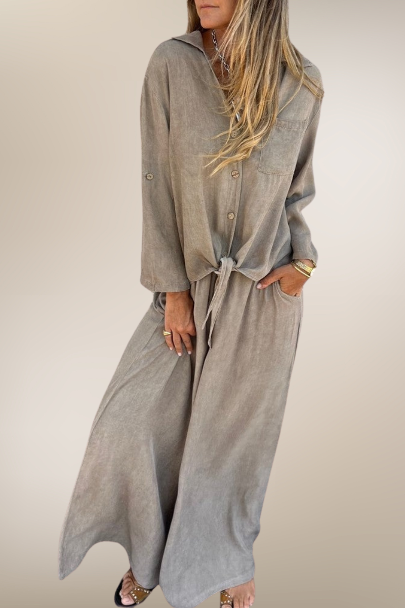 Élodie – Ensemble loungewear coton-lin