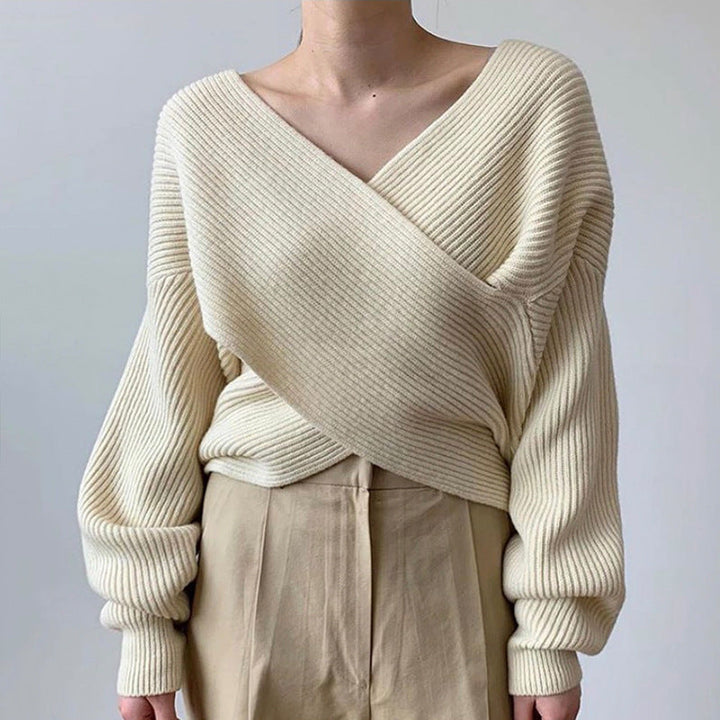 Elven™ | Pull en tricot croisé chic