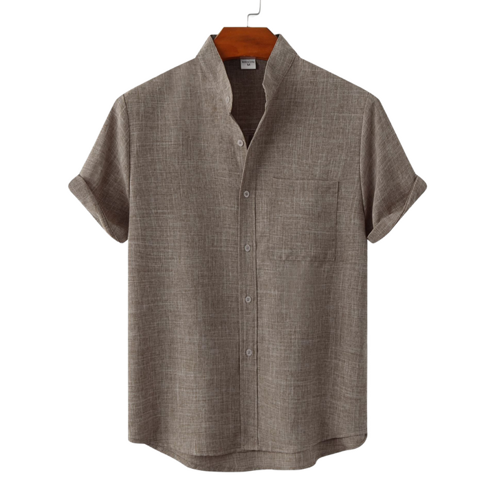 Elven™ | Chemise en coton unie avec boutons
