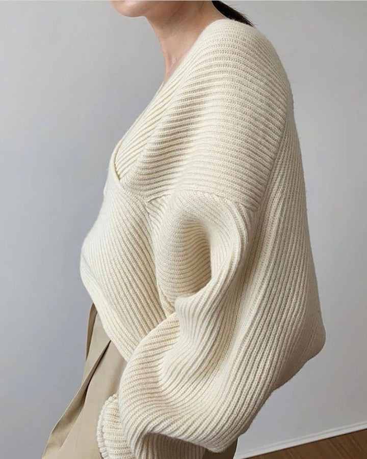 Elven™ | Pull en tricot croisé chic