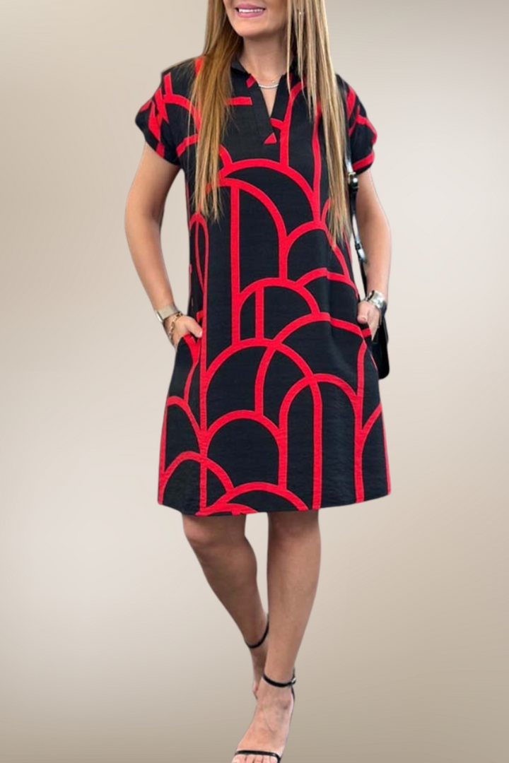 Zoë – Robe d’été fluide imprimée