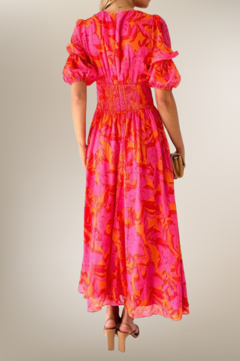 Léa – Robe bohème fleurie d’été