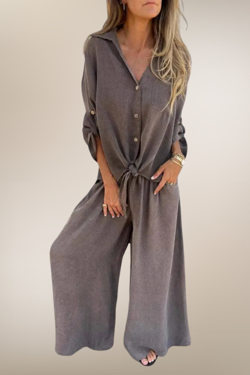 Élodie – Ensemble loungewear coton-lin