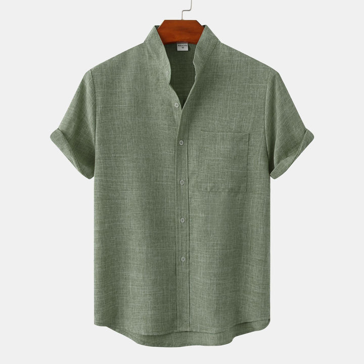 Elven™ | Chemise en coton unie avec boutons
