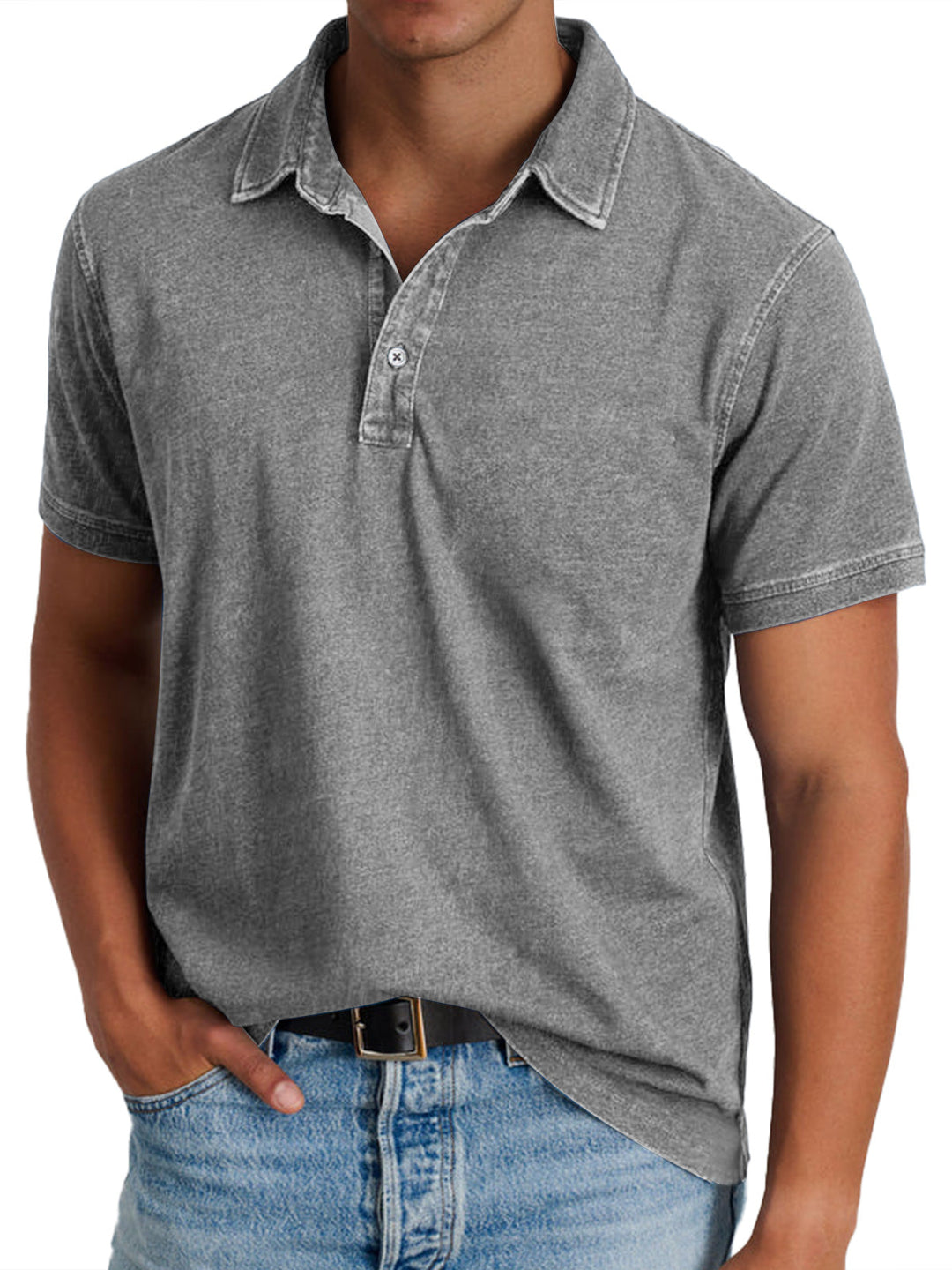 Elven™ - Polo avec collier pour hommes