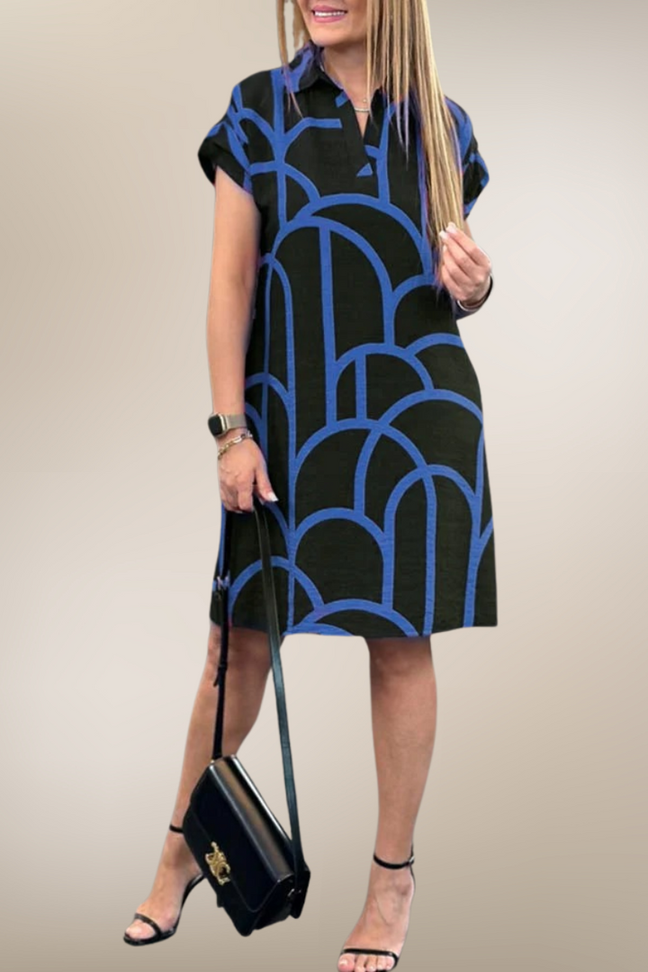 Zoë – Robe d’été fluide imprimée