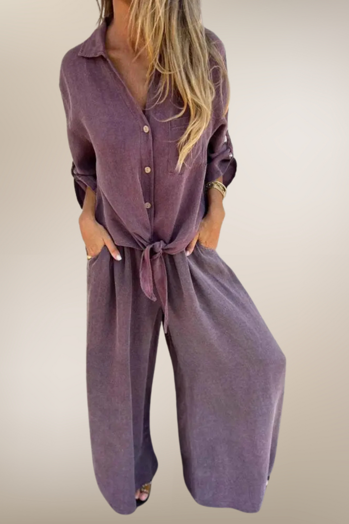 Élodie – Ensemble loungewear coton-lin