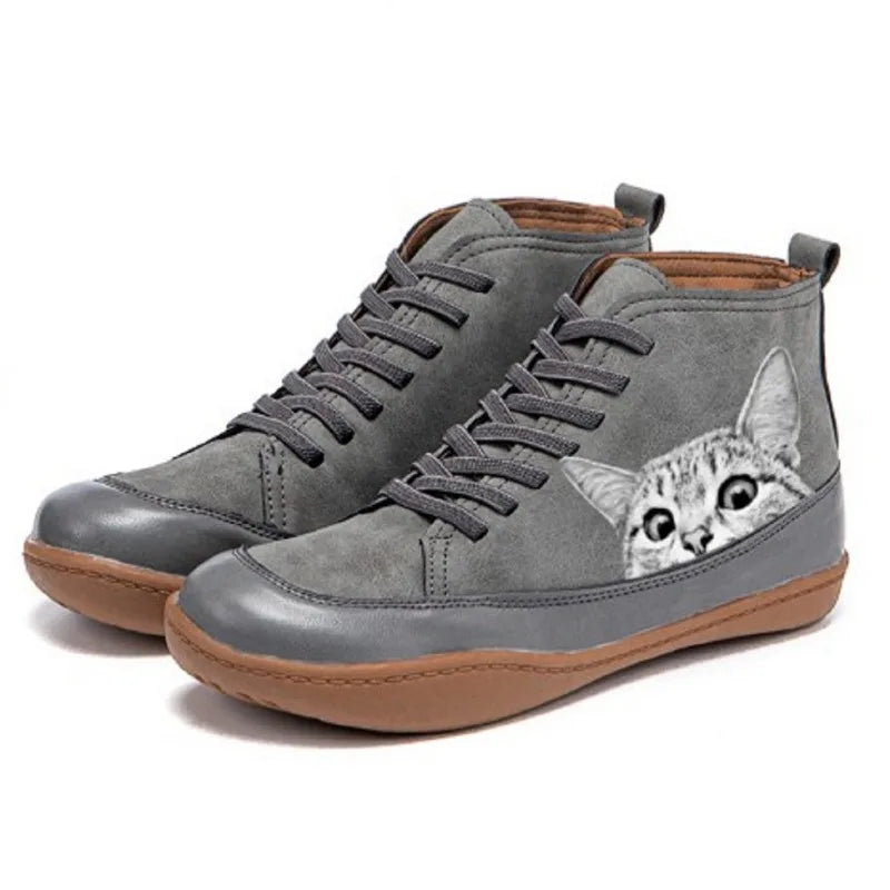 Chloé™ | Bottines en cuir pour amoureuses des chats