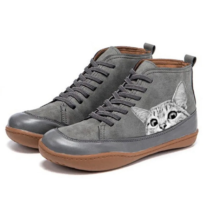 Chloé™ | Bottines en cuir pour amoureuses des chats
