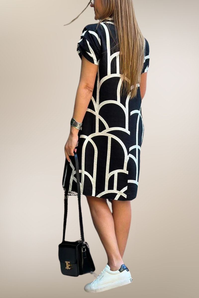 Zoë – Robe d’été fluide imprimée