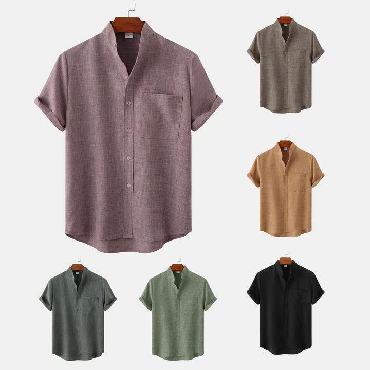 Elven™ | Chemise en coton unie avec boutons