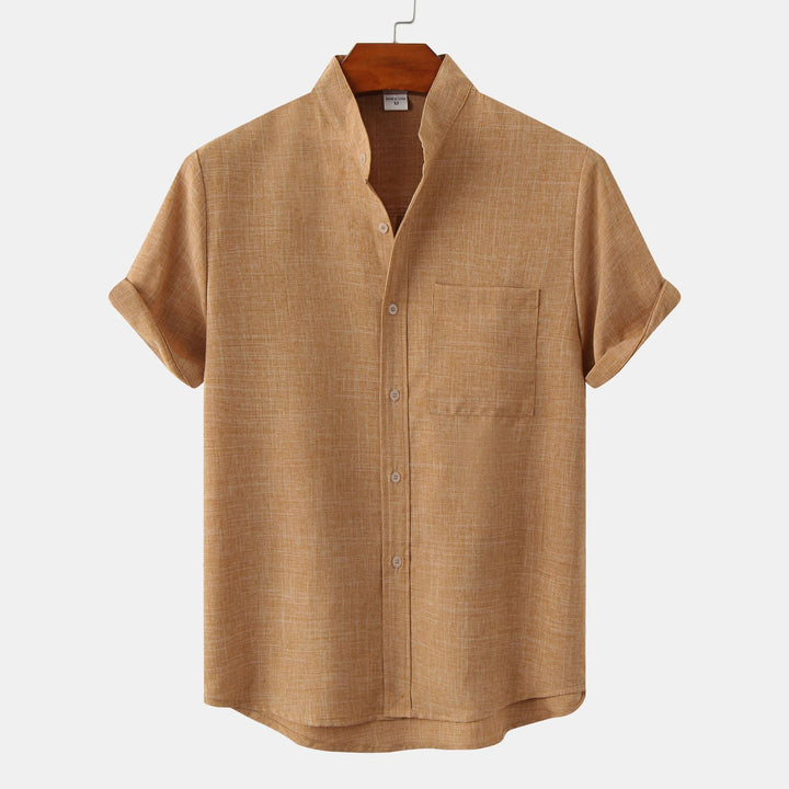 Elven™ | Chemise en coton unie avec boutons