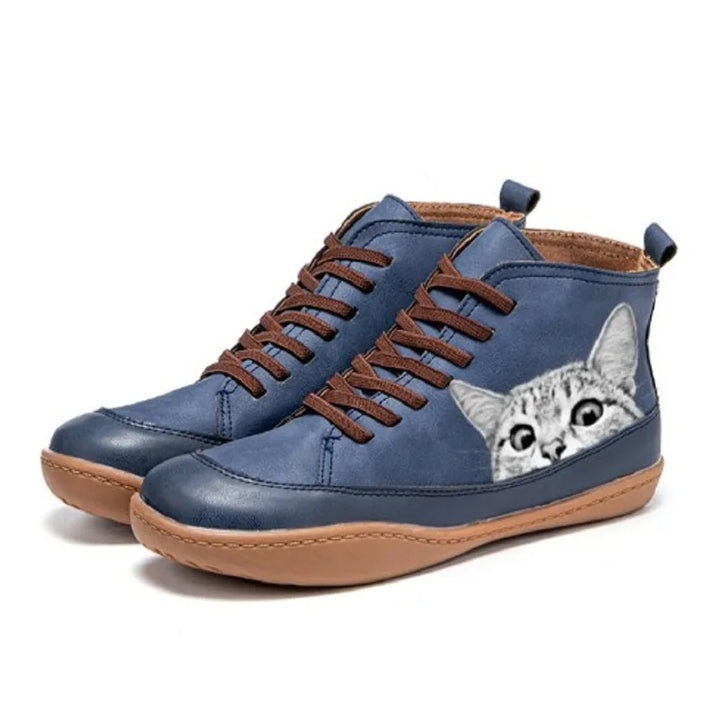 Chloé™ | Bottines en cuir pour amoureuses des chats