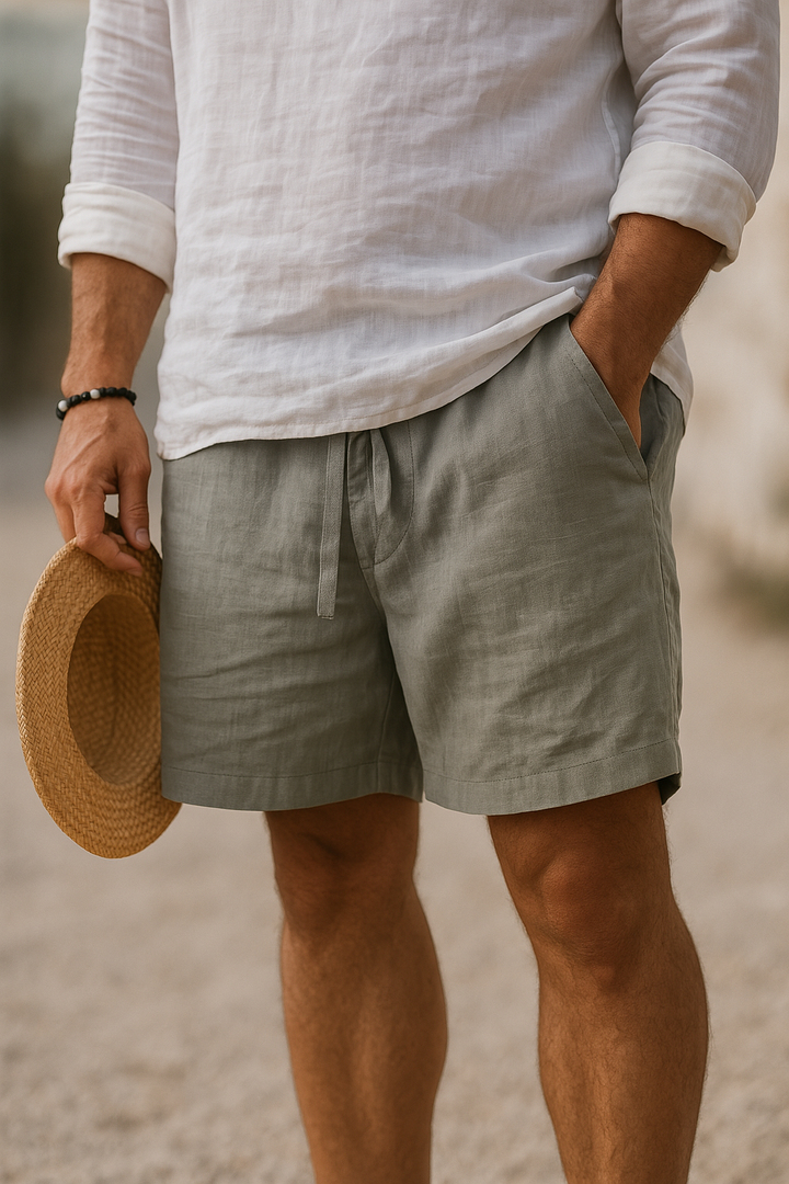 Elven™ | Short élégant en lin à taille élastique