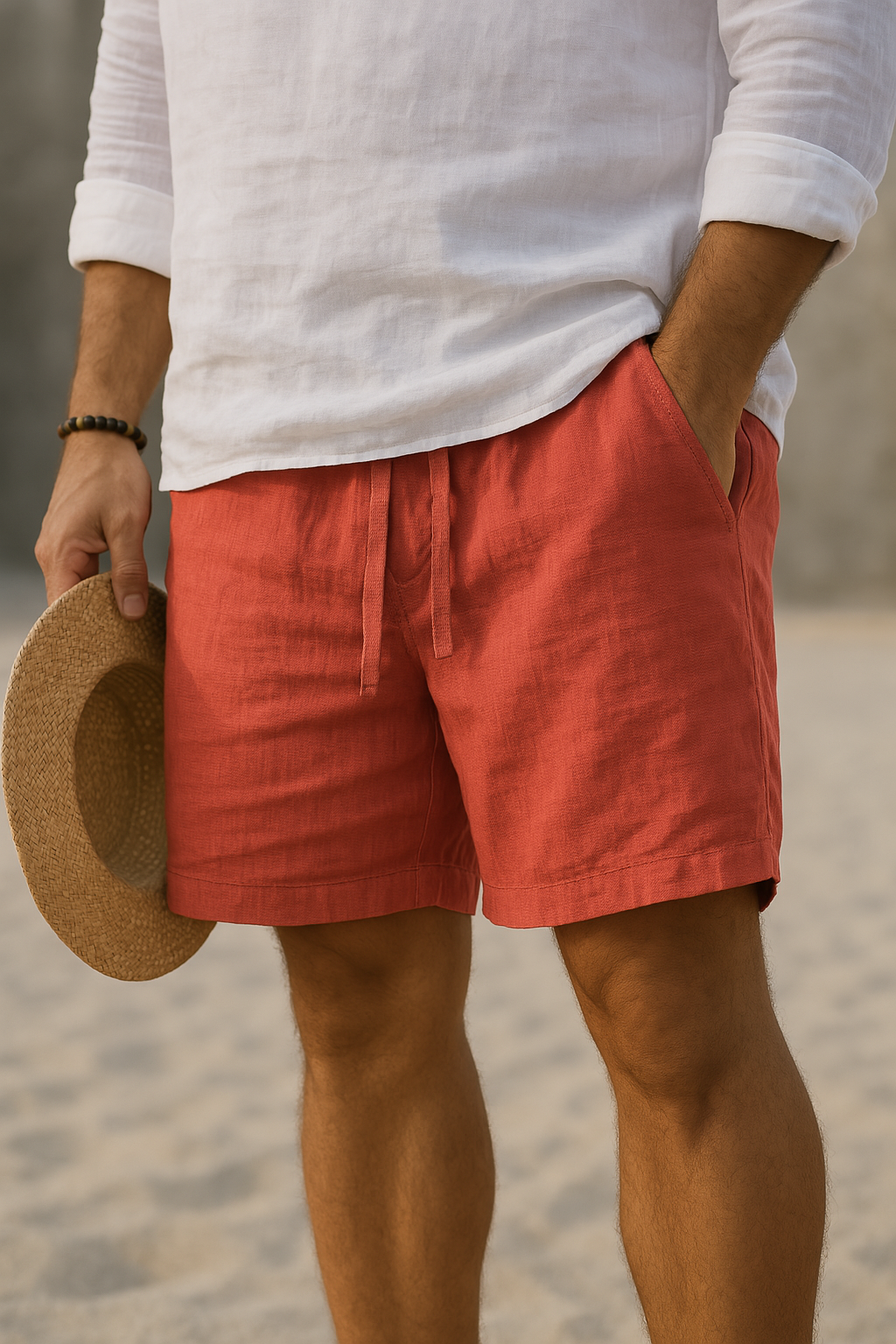 Elven™ | Short élégant en lin à taille élastique