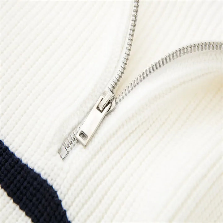 Elven™ | Pull zippé rayé