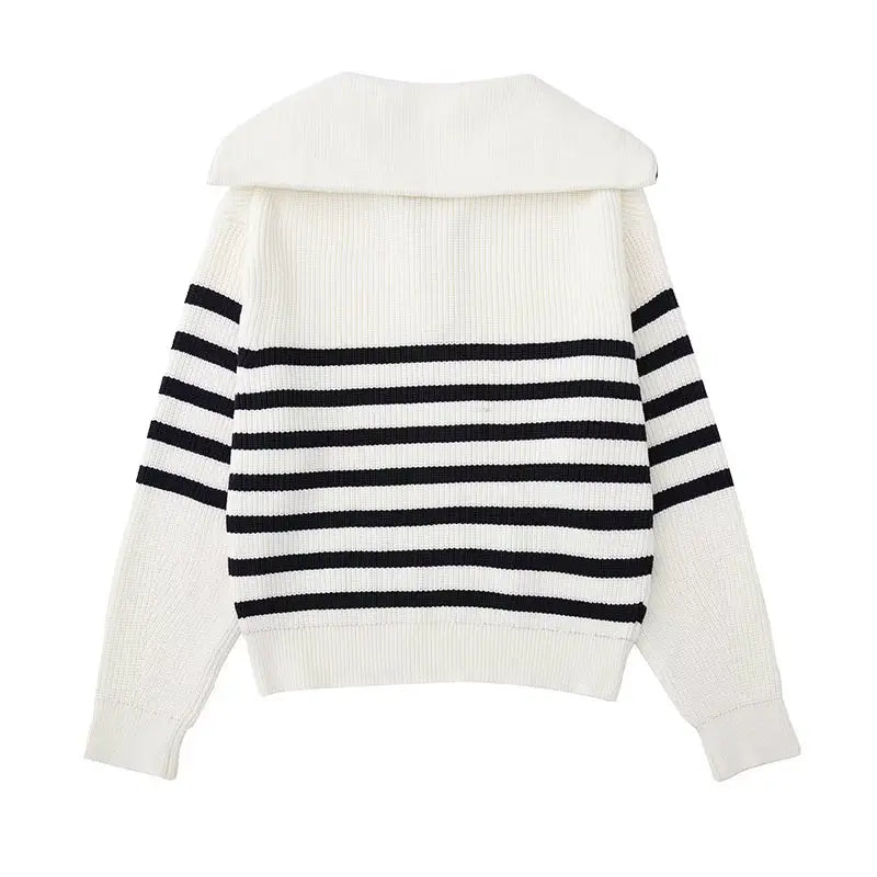 Elven™ | Pull zippé rayé