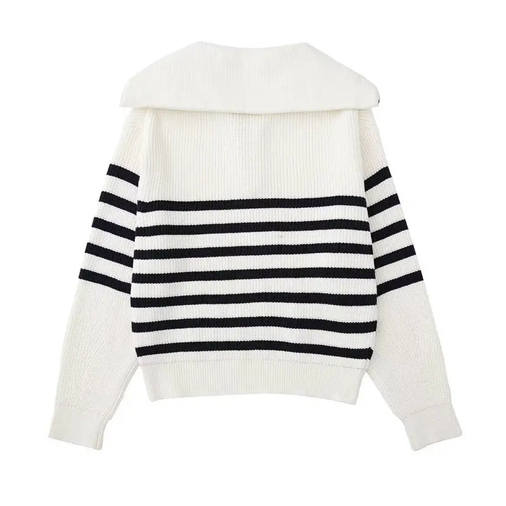 Elven™ | Pull zippé rayé