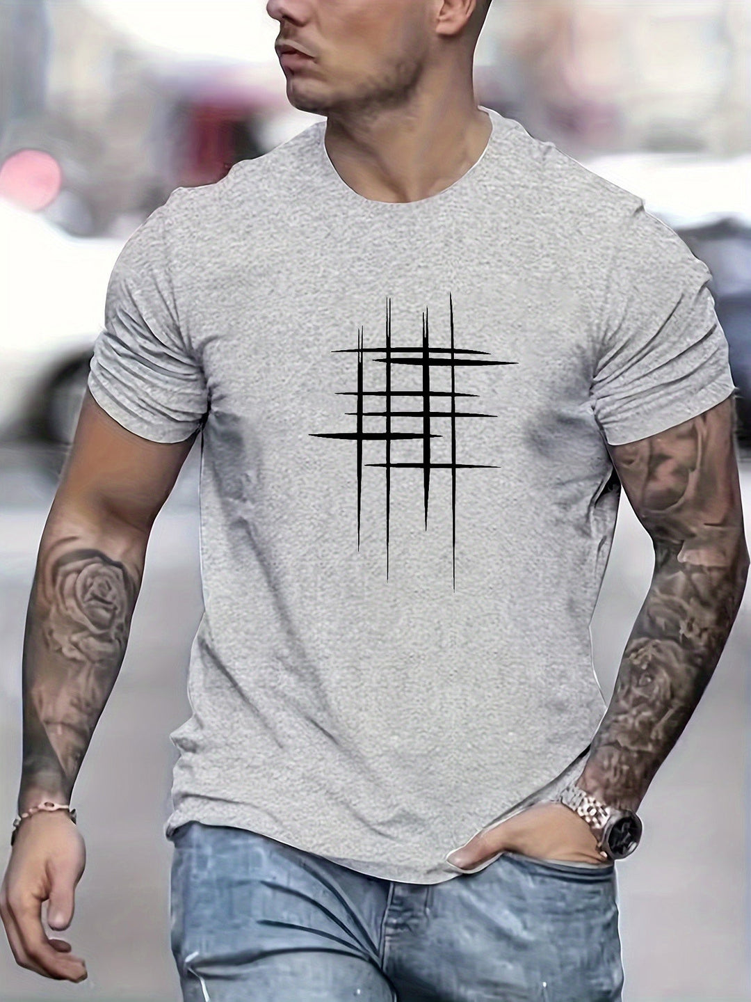 Elven™ | T-shirt élégant à col rond avec imprimé graphique