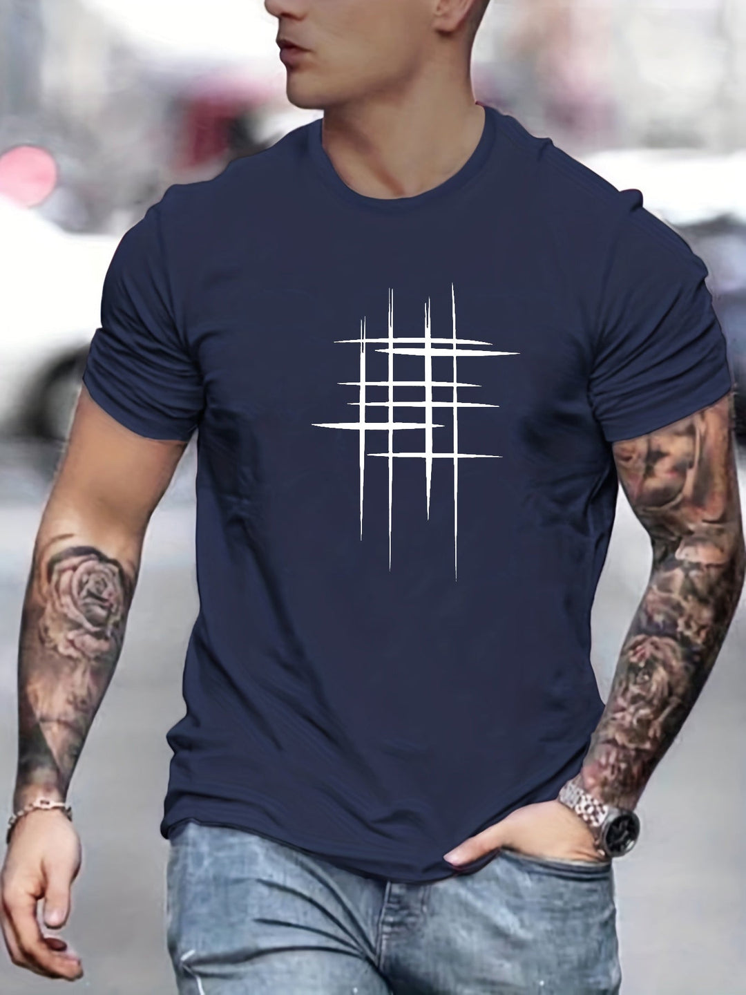 Elven™ | T-shirt élégant à col rond avec imprimé graphique
