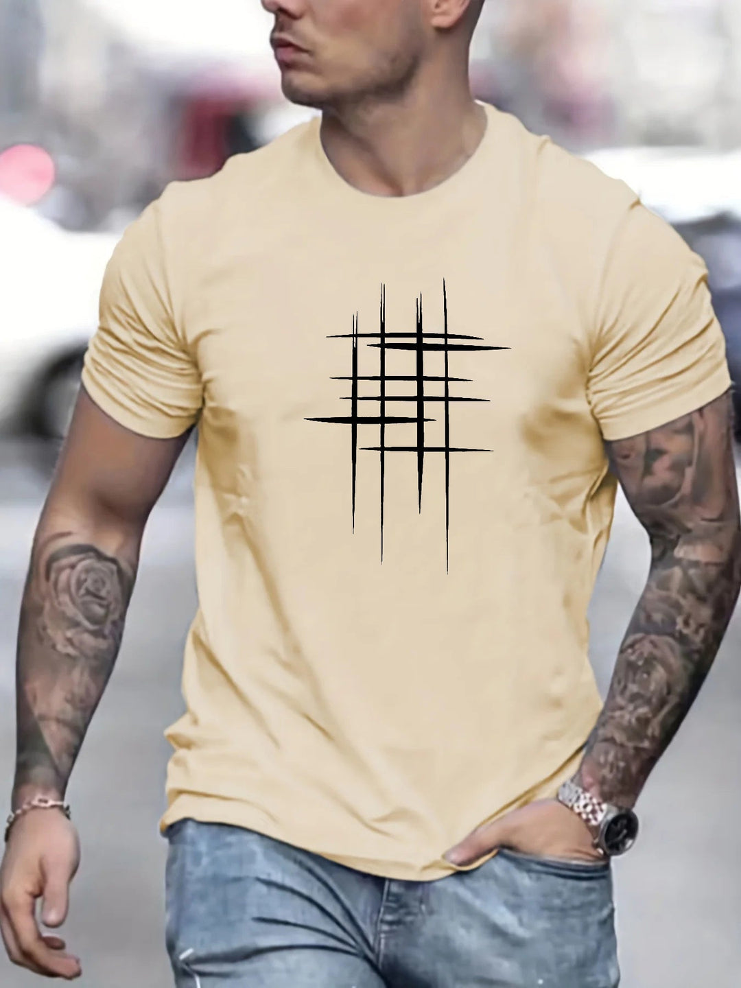 Elven™ | T-shirt élégant à col rond avec imprimé graphique