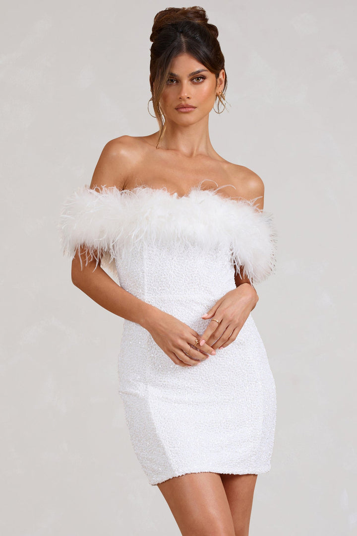Elven™ | Robe à pailettes avec plumes
