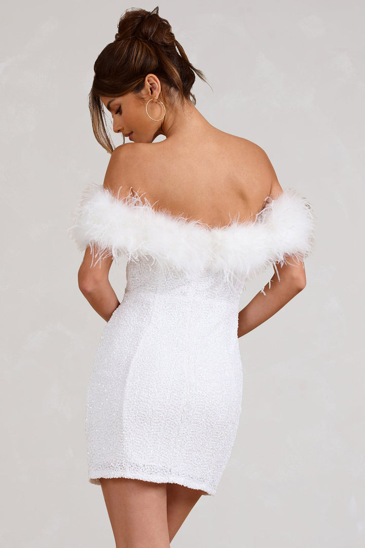 Elven™ | Robe à pailettes avec plumes