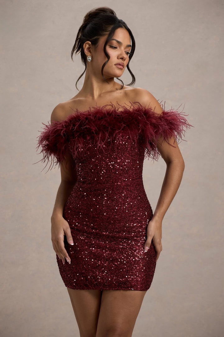 Elven™ | Robe à pailettes avec plumes