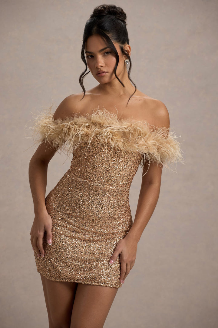 Elven™ | Robe à pailettes avec plumes