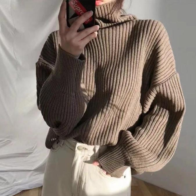 Elven™ | Luxe Pull à col roulé et à manches ballon