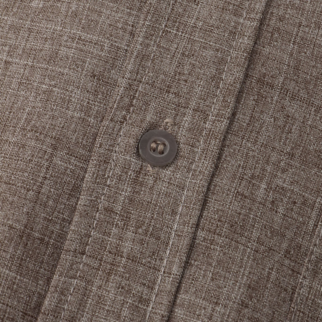 Elven™ | Chemise en coton unie avec boutons