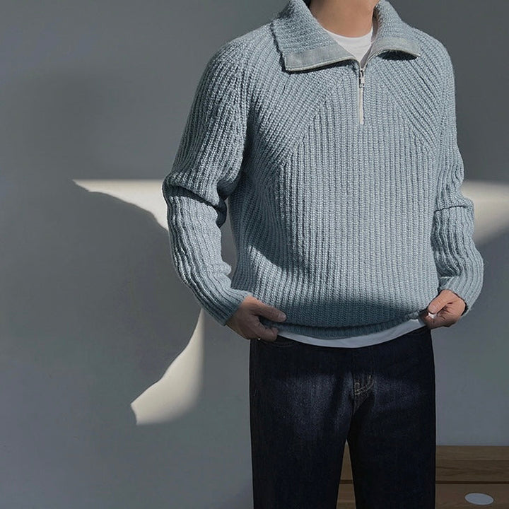 Elven™ | Pull Azure à quart de zip