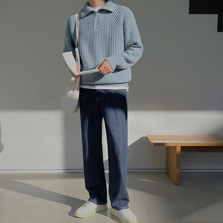 Elven™ | Pull Azure à quart de zip